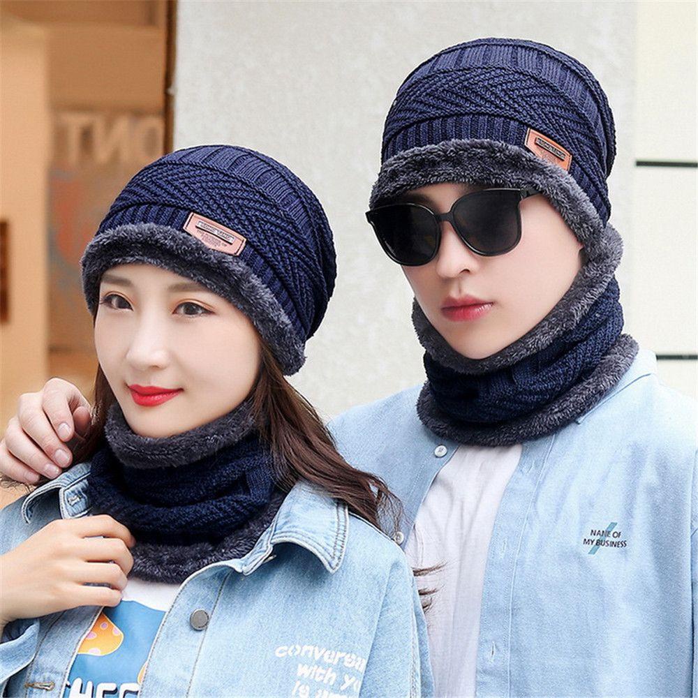 EUCA Mũ beanie Kiêm Khăn Choàng Cổ Mềm Mại Giữ Ấm