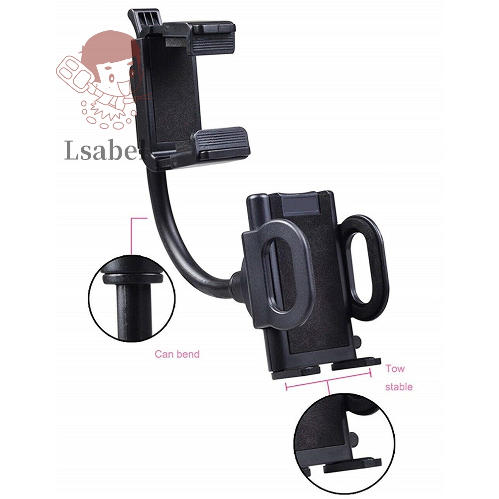 Giá Đỡ Điện Thoại Gắn Gương Chiếu Hậu Xe Hơi Xoay 360 Độ | BigBuy360 - bigbuy360.vn