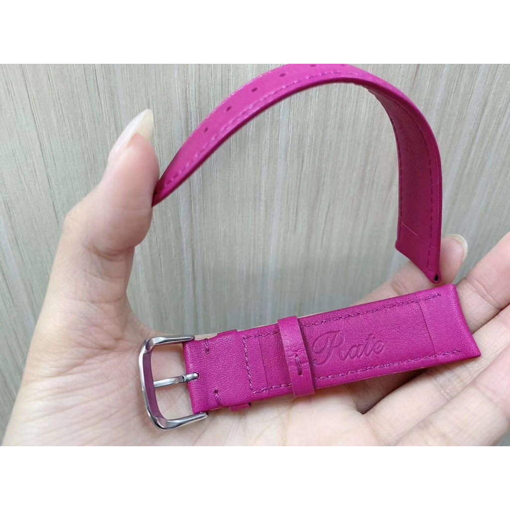 [DA XỊN NHẬP KHẨU] Dây da đồng hồ da đeo tay, da bò mặt cật RATE T1907 TRƠN 12 14 16 18 20 22mm (Đen/Nâu)