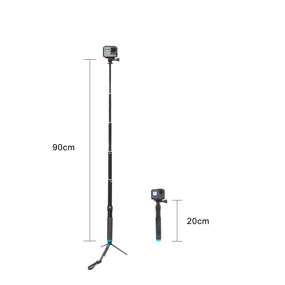 Gậy Selfie Cho Gopro Chiều Dài Tối Đa 90cm Và Khi Thu Gọn 20cm Chính Hãng Telesin