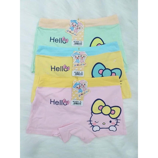 Set 10 quần lót đùi cho bé hình Hello Kitty mã 8070, cotton