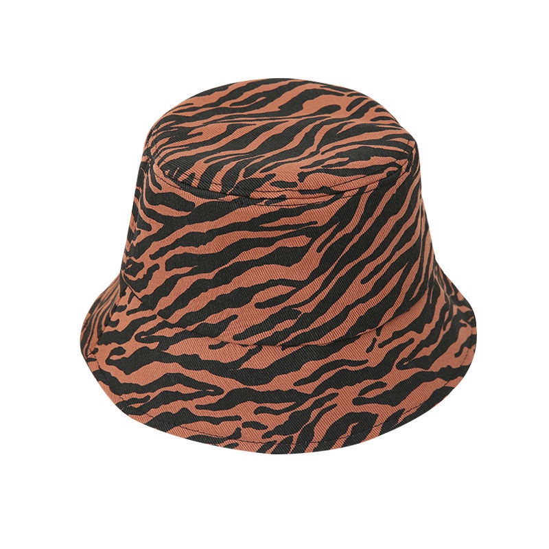[Spot] Su Yan hat, vintage leopard print fisherman hat, sun hat, small zebra print bucket hat with face, pot hat, white leopard print, coffee leopard print