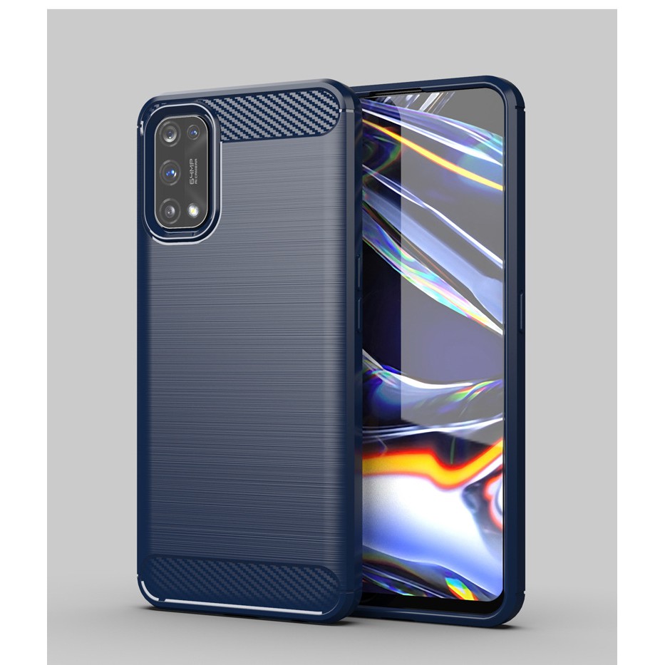 Ốp lưng Realme 7 Pro / Realme 7 / Realme 7i / Realme C17 - Ốp lưng chống sốc phay xước vân cacbon, chống mồ hôi