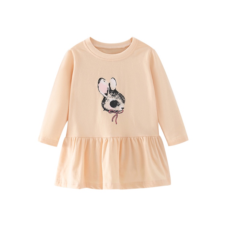 Váy cotton Malwee thỏ kem cho bé gái 2-7 tuổi | Jumping Beans Official Store