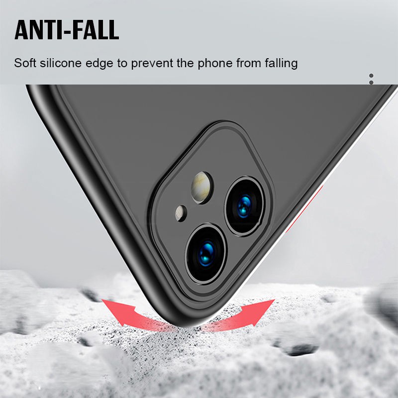 Camera Lens Protect Phone Case Matte Hard PC Case For iphone 6 6s 7 8 plus X XR XS MAX 11 PRO MAX