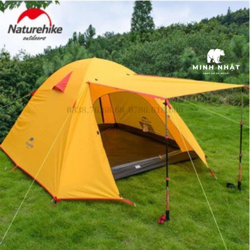 [CHÍNH HÃNG] Lều cắm trại Naturehike phiên bản nâng cấp khung hợp kim nhôm, chống mưa, chống thấm, rộng rãi, gấp gọn.