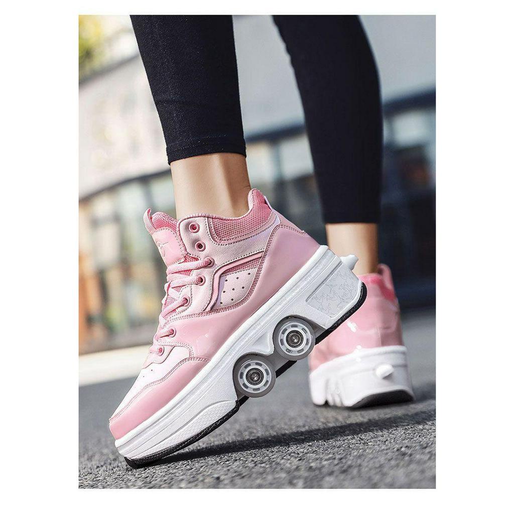 Giày trượt thể thao, giày trượt patin, giày patin gấp bánh, 4 bánh gấp gọn đa năng