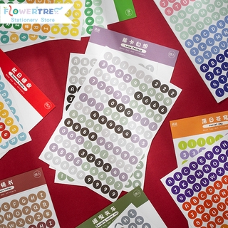 Flowertree Sticker Bộ 2 miếng dán trang trí nhật ký phong cách đơn giản đa năng