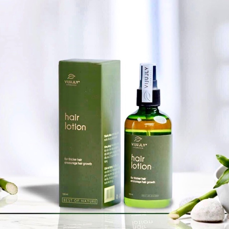 xịt tinh chất  vỏ bưởi hairlotion vijujly  100mlnchai nhựa màu xanh  ngăn rụng tóc và kích thích mọc tóc con làm dầy tóc