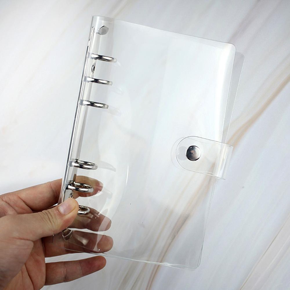 Bìa sổ tay khổ A7-A4 bằng nhựa trong suốt tiện lợi dành cho văn phòng