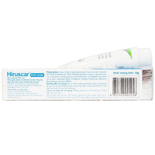 Hiruscar Post Acne 10gram - kem hỗ trợ cải thiện sẹo hiệu quả