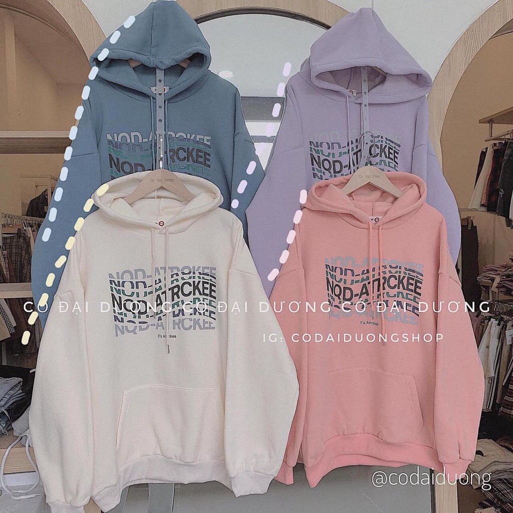 Áo nỉ hoodie chữ lượn sóng | BigBuy360 - bigbuy360.vn