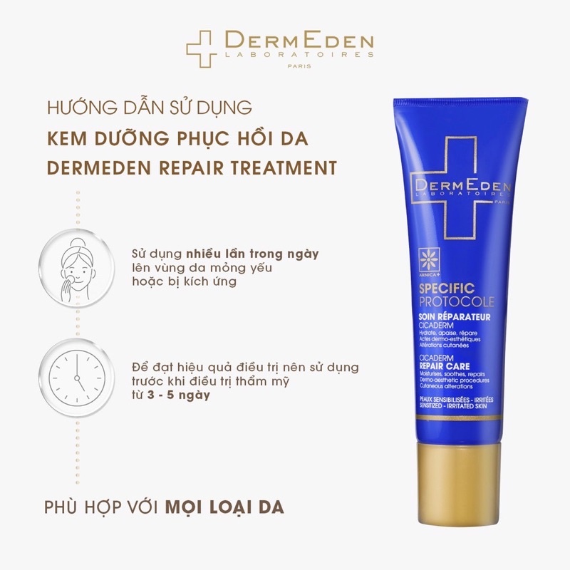 Kem dưỡng ẩm phục hồi da Dermeden repair cara