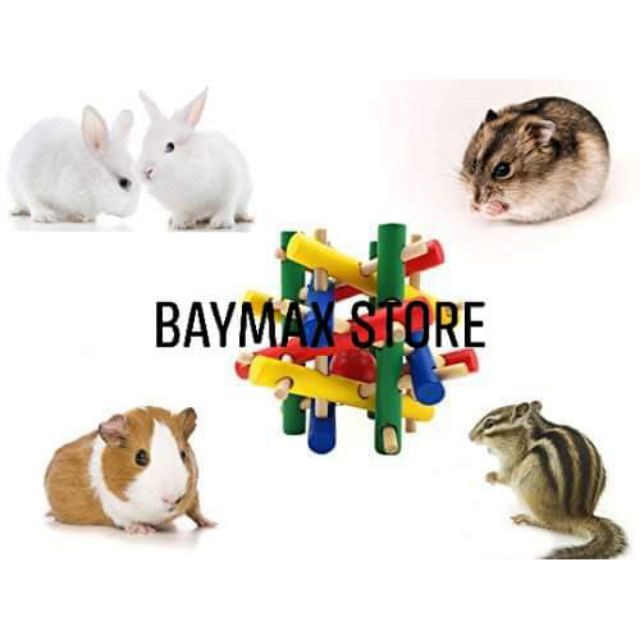 Đồ chơi gỗ cho Nhím, Chuột, Bọ, Thỏ, Hamster