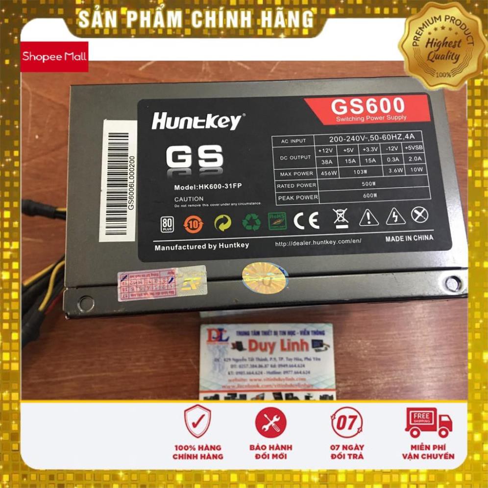 Siêu sale_ Nguồn công sức thực 600W Huntkey GS600 có 4pin cpu,6pin 8pin cho vga