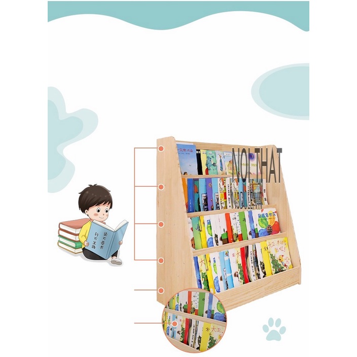 Kệ gỗ đa năng để sách cho bé  Montessori, giá sách montessori dành cho trẻ 2 tới 6 tuối sản xuất bởi nội thất module