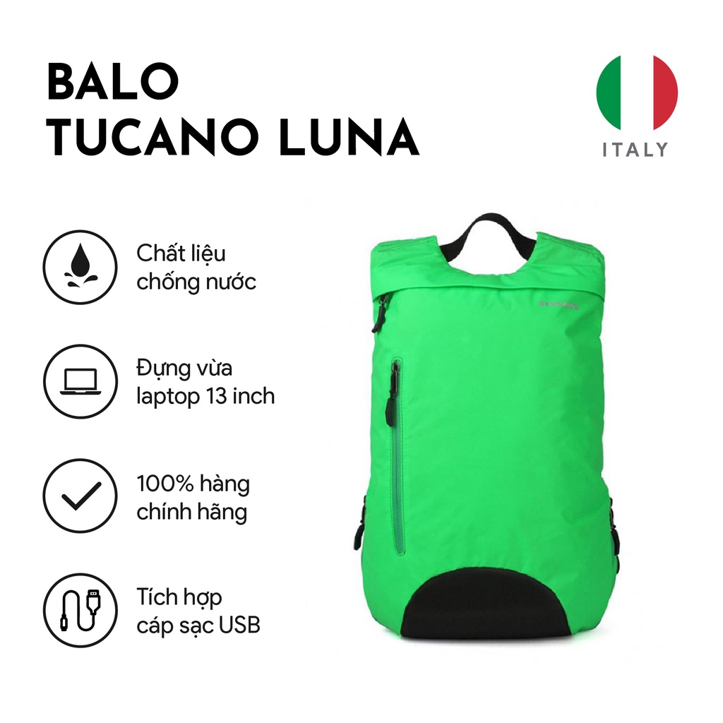 Balo Laptop/ Macbook Tucano Luna cao cấp chống trầy xước 13 inch