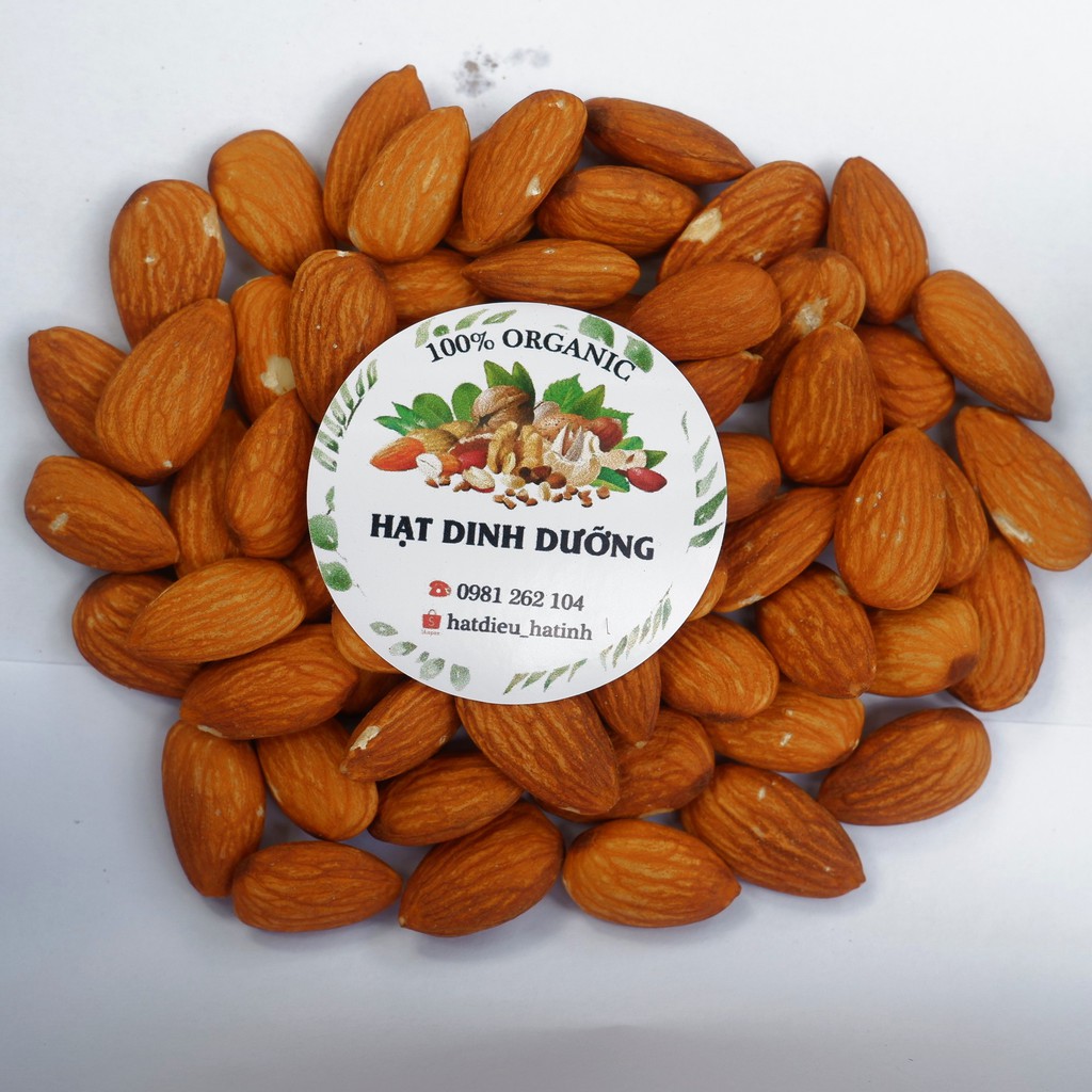 (Sẵn) 500G HẠNH NHÂN MỸ (SỐNG/CHÍN/RANG BƠ MẬT ONG)