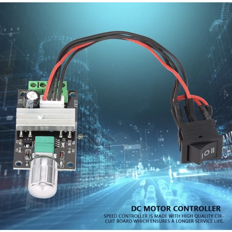 Bộ Điều Khiển Đảo Chiều Điều Khiển Tốc Độ Động Cơ PWM DC 6V 12V 24V 3A Có Công Tắc
