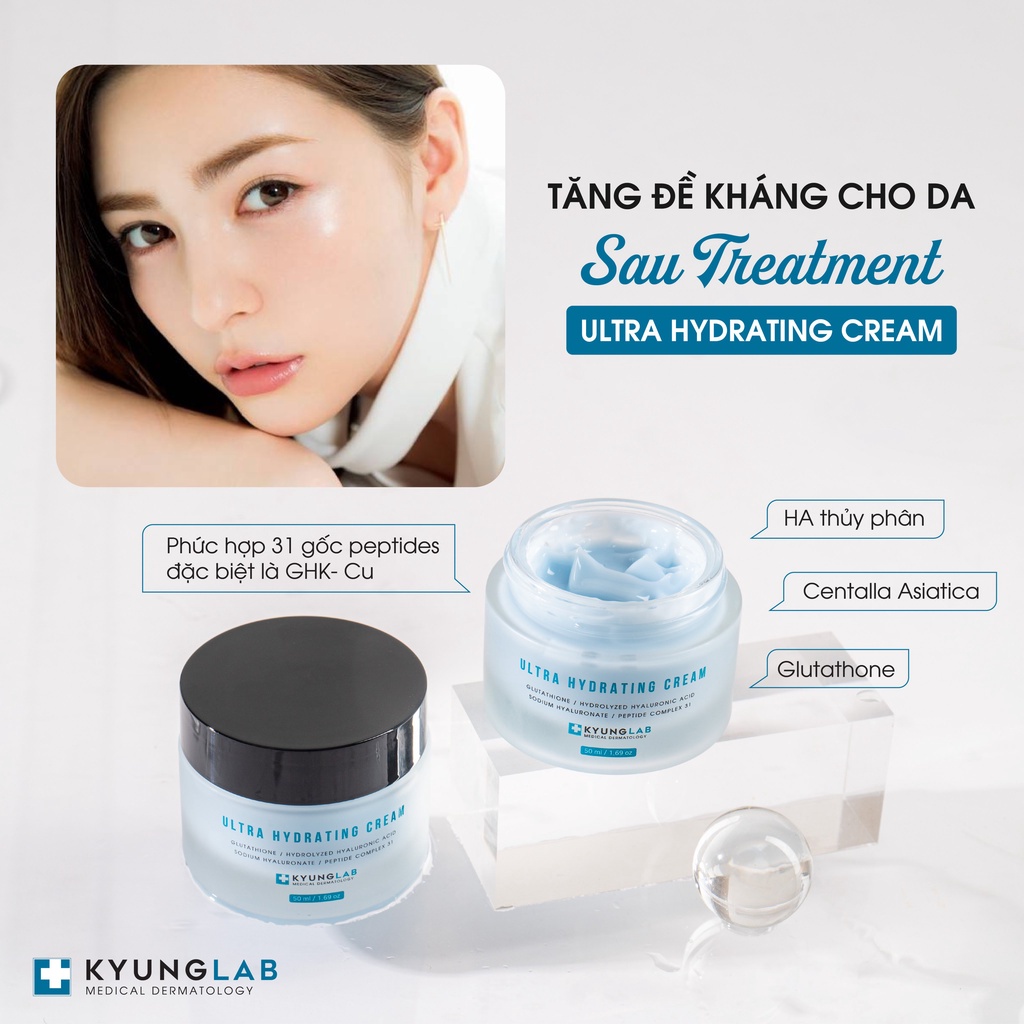 HÀNG NHẬP KHẨU - Kem dưỡng Kyung Lab HA Ultra Hydrating Cream dưỡng ẩm khoá bóng phục hồi đa tầng KyungLab 50ml