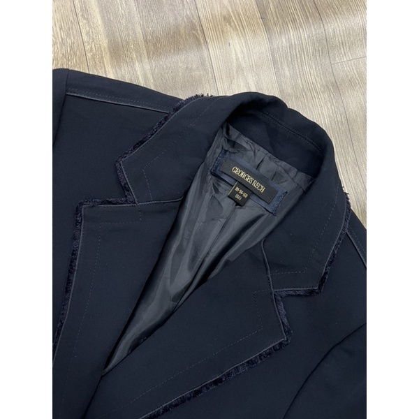 Áo blazer 2hand màu xanh đậm hiệu GEORGES RECH made in Korea