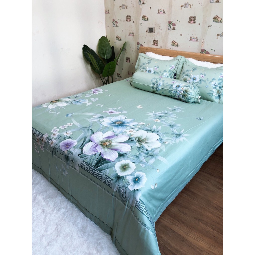 Chăn ga gối cotton 100% họa tiết in 5D sắc nét, chọn bộ ful 5 món , đủ siz 1m6 x 2m , 1m8 x 2m , 2m x 2m2