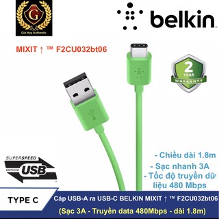 Cáp USB A to USB-C Belkin F2CU032bt06