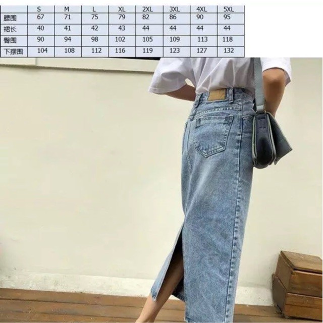 [ORDER] Chân váy jeans dài có bigsize 2XL 3XL 4XL 5XL | BigBuy360 - bigbuy360.vn