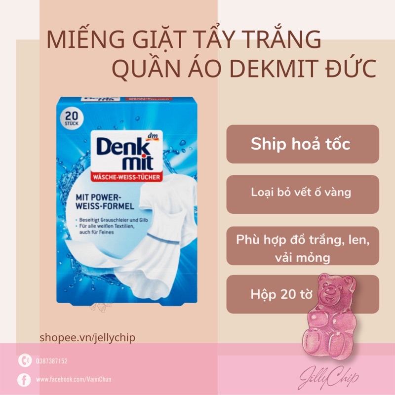 [pick store] MIẾNG GIẶT TẨY TRẮNG QUẦN ÁO DENKMIT - hàng Đức