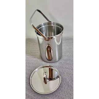 Xô inox 304 có nắp size 15x20 cm (kích thước lòng 14x18 cm)