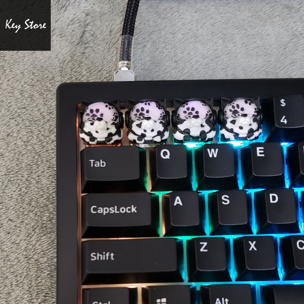Nút bàn phím cơ artisan keycap sirius màu 101 chú chó đốm