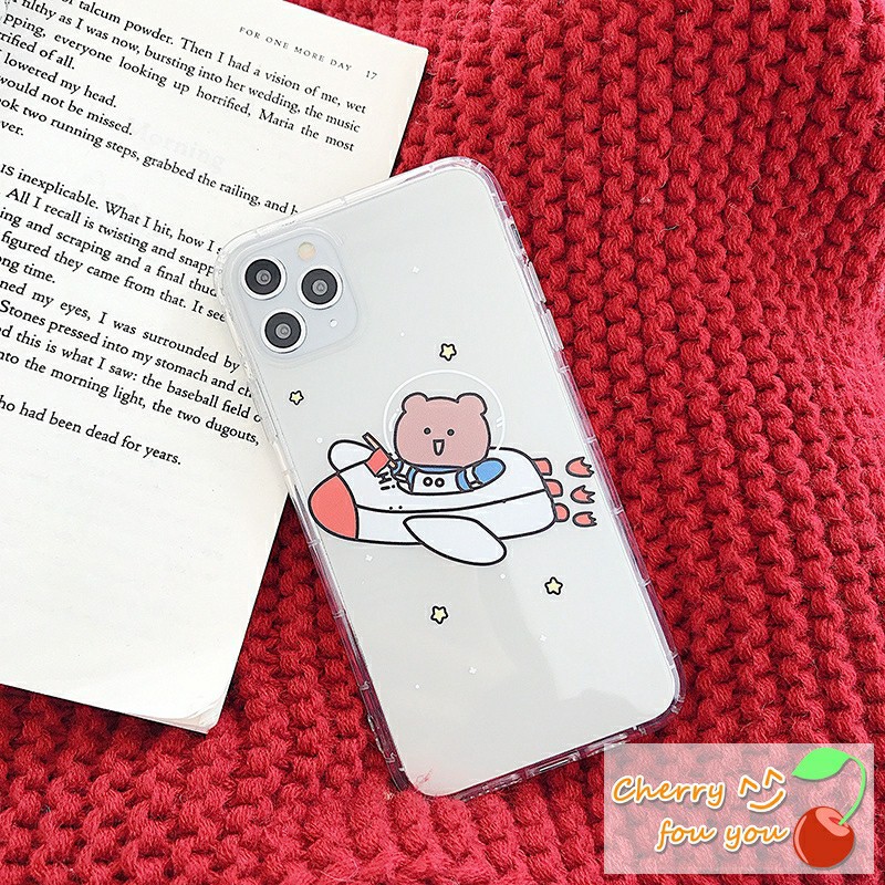 Ốp lung iphone Ốp Điện Thoại Iphone thỏ gấu hoa