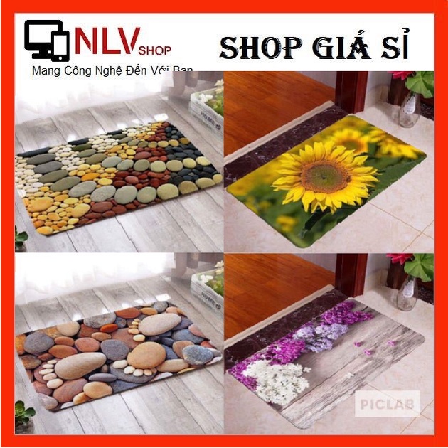 Thảm Lau Chân In Hình 3D Size 40 x 60 cm (Giao mẫu ngẫu nhiên)