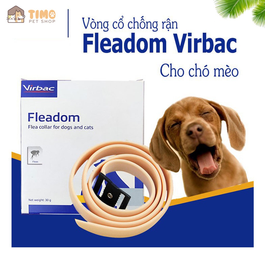 Vòng đeo cổ đẩy lùi và ngăn ngừa ve bọ chét cho thú cưng - Fleadom Virbac