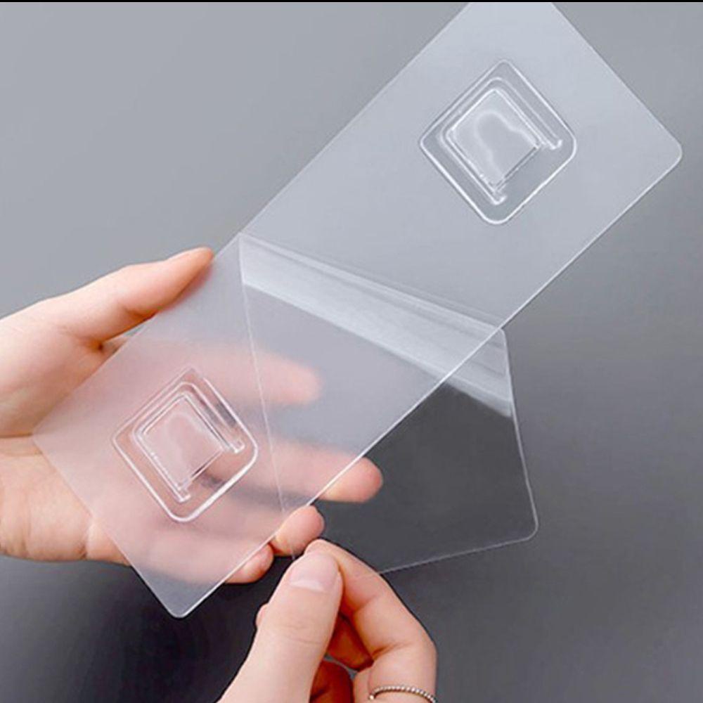 Set 2 / 5 Móc Treo Đồ Dán Tường Trong Suốt Chống Nước Tiện Dụng