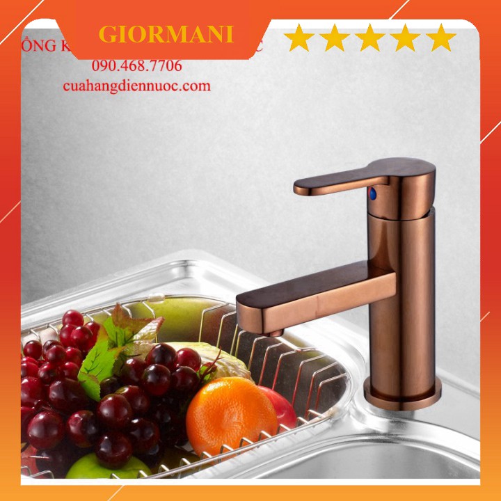 Vòi lavabo, Vòi chậu rửa mặt nóng lạnh cao cấp SNL24 tặng đôi dây cấp inox