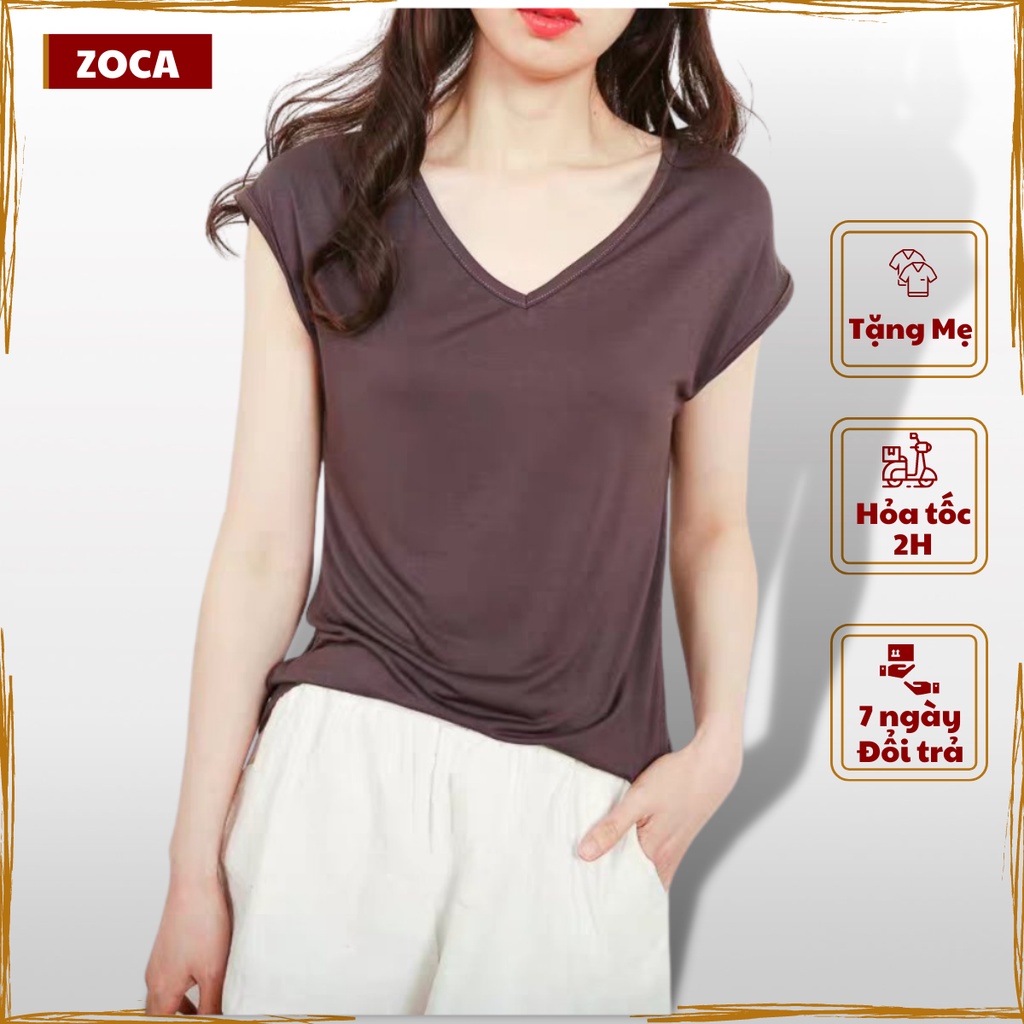 Áo phông nữ cộc tay chất liệu thun cotton 100% co giãn mềm mại_apct