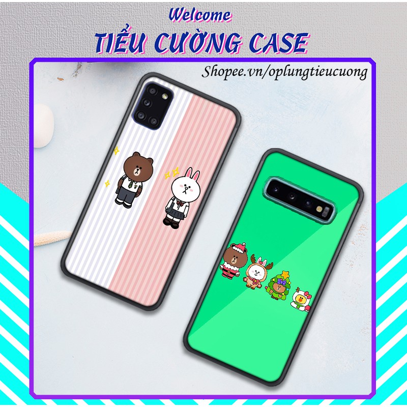 Ốp dẻo Samsung Note3/Note4/Note5/Note8/Note9/Note10/Note10Plus/Note10Lite/Note20/Note20Ultra in hình Gấu Brown