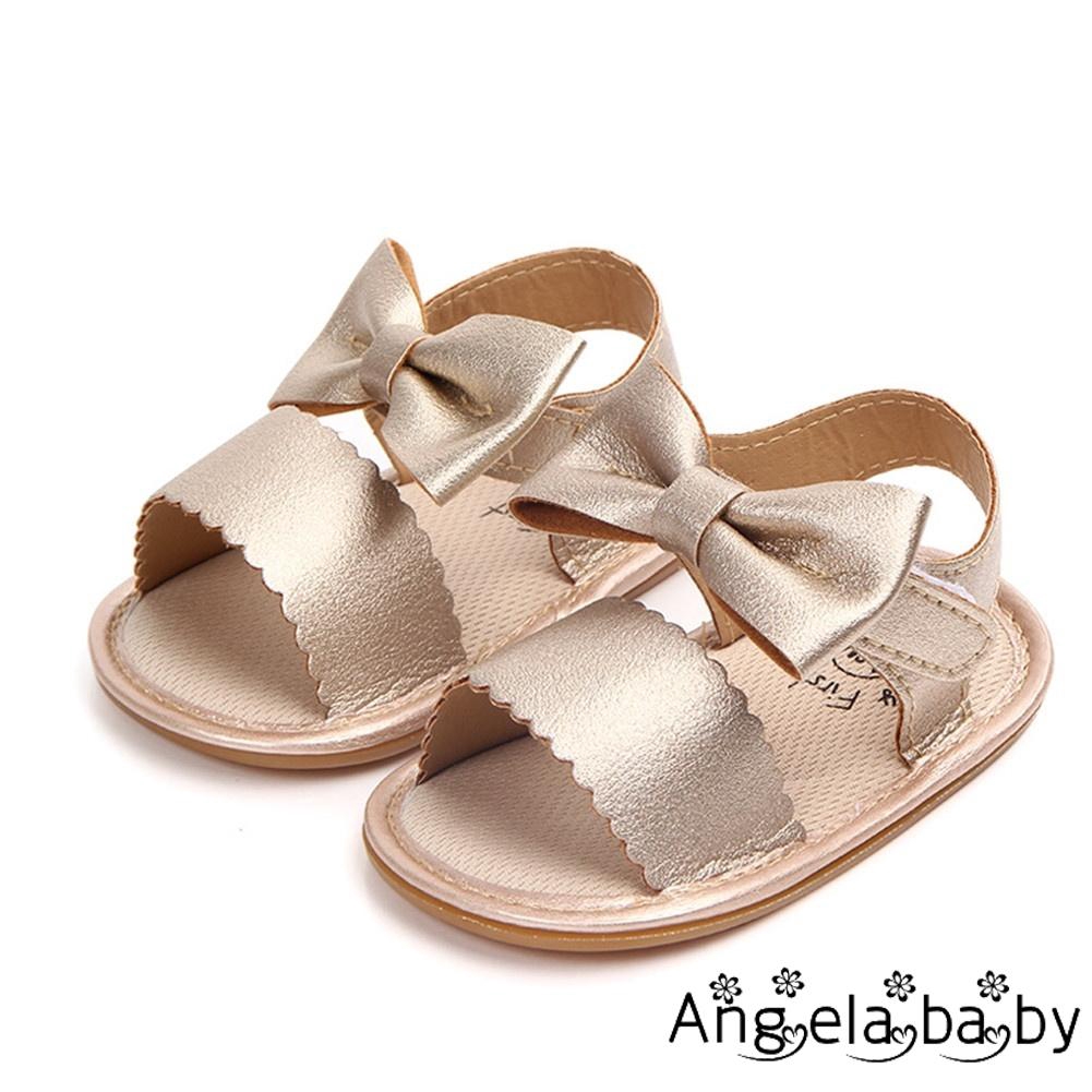 Giày Sandal phối nơ thời trang cho bé gái