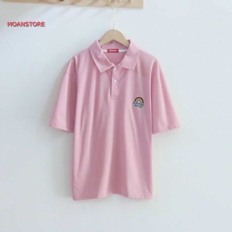 Áo phông, áo thun POLO nam nữ tay lỡ unisex form rộng cổ trụ  hình Hoa cúc | BigBuy360 - bigbuy360.vn