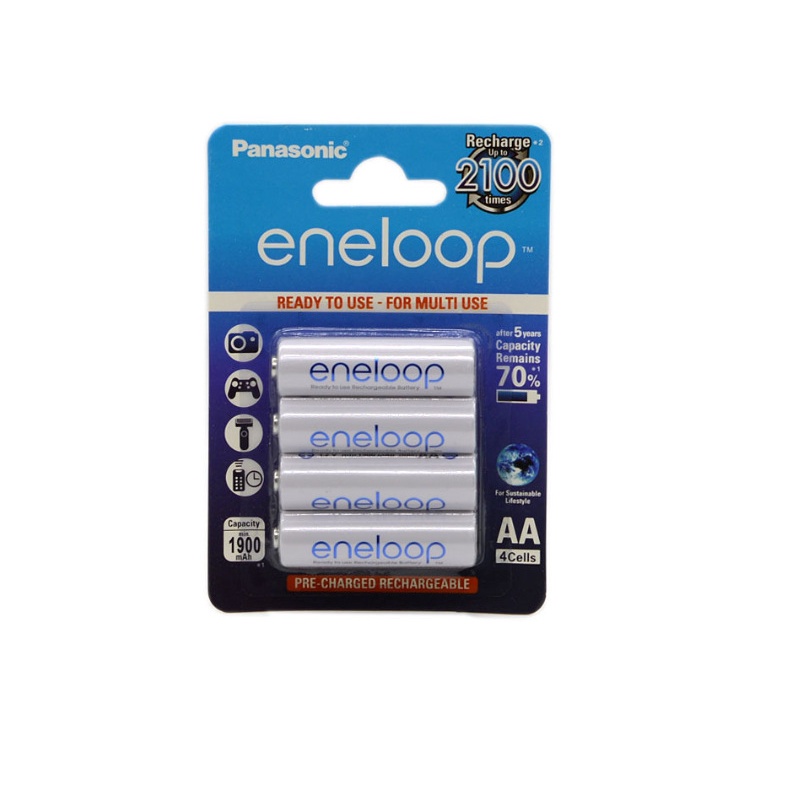 [Vỉ 4 viên] PIN Sạc Panasonic AA Eneloop 4 viên 1900 mAh - 2100 lần sạc (hàng chuẩn)