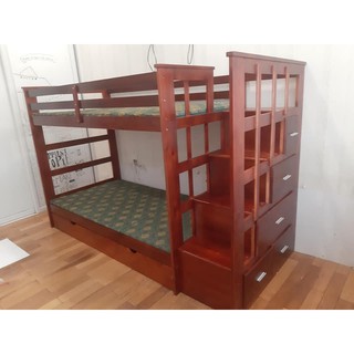 [Miễn phí ship] Giường 3 Tầng Ali Gỗ Tự Nhiên (1m/1m/1m)