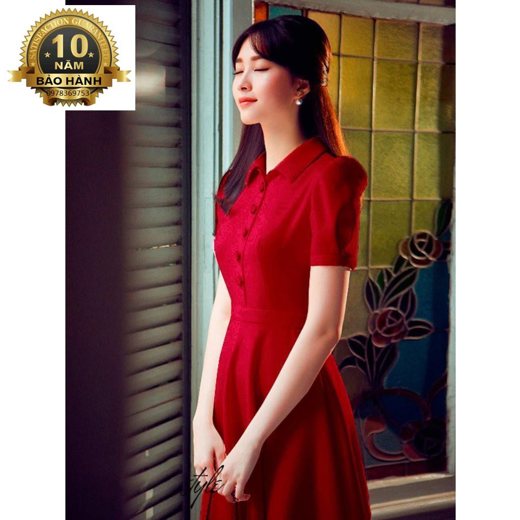 Đầm phong cách Vintage cổ sơ mi MS320 - Lịch thiệp và quý phái