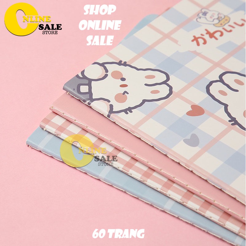 [COMBO 4 QUYỂN] Sổ tay kẻ ngang A5 60 trang kích thước 140x210mm,cute, sổ viết ghi chép hoạt hình dễ thương