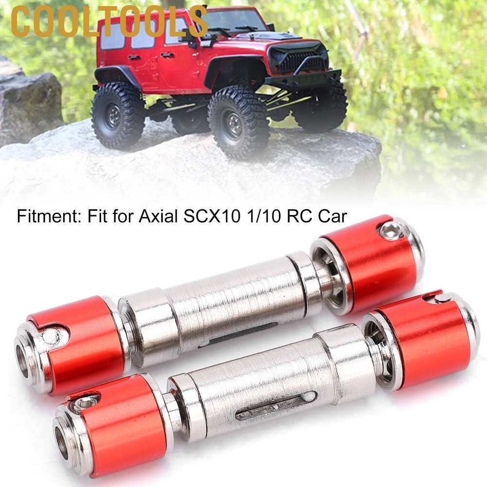 Set 2 Trục Truyền Động Bằng Thép Không Gỉ 62mm Dành Cho Xe Điều Khiển Từ Xa Axial Scx10 1 / 10