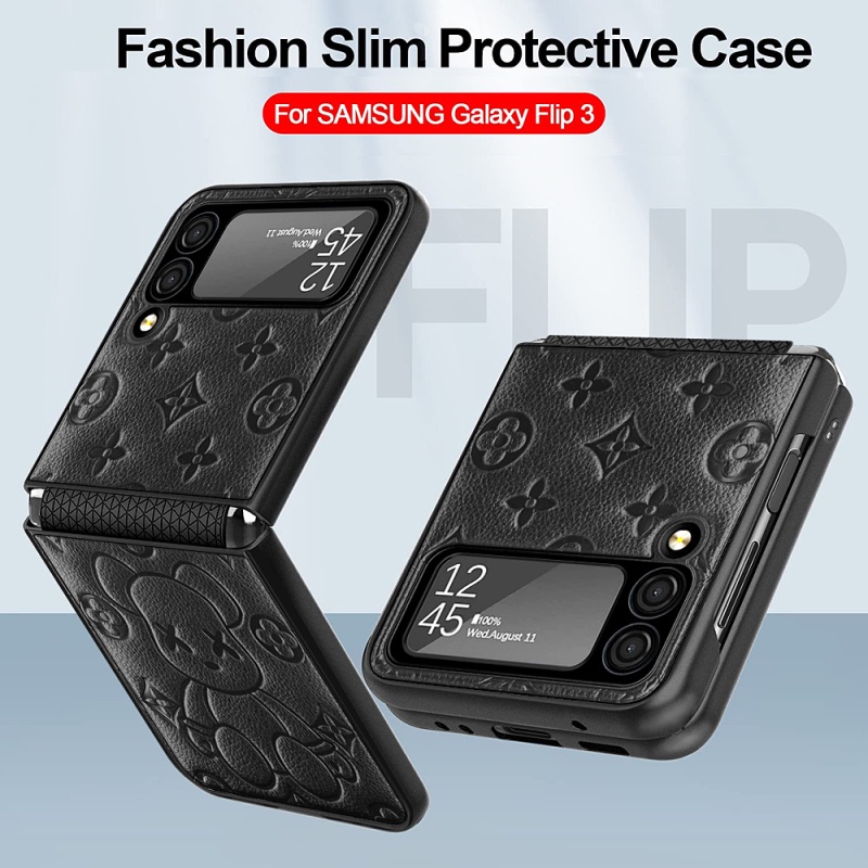 Ốp Điện Thoại Nắp Lật Chống Rơi Hình Gấu Violent Cho Samsung Galaxy Z Flip 3 Flip 3
