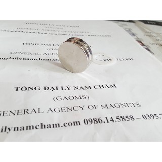 Nam châm viên trắng đất hiếm 30x5mm(giá 1 viên)