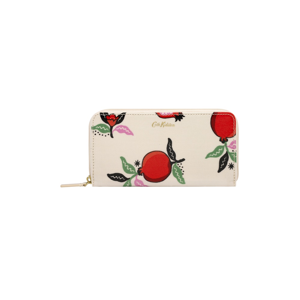 Cath Kidston - Ví nữ dài/Continental Zip Wallet - Pomegranate - Cream -1049237