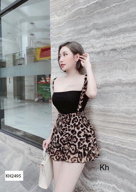 {Freeship} Set Yếm Beo kèm Áo Ống 2 Dây