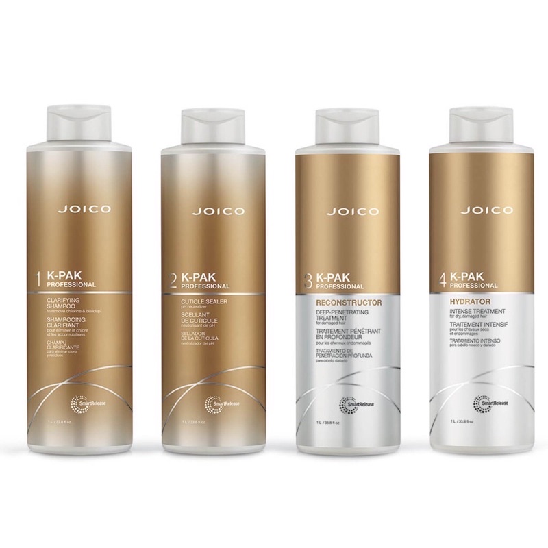 Chính hãng USA)Bộ phục hồi 4 bước JOICO K PAK HAIR REPAIR System 1000mlx4